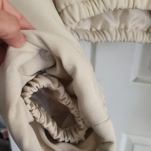 Princess Polly cropped cream hooded zip up puffer jacket,size m/l - Picture 7 of 7